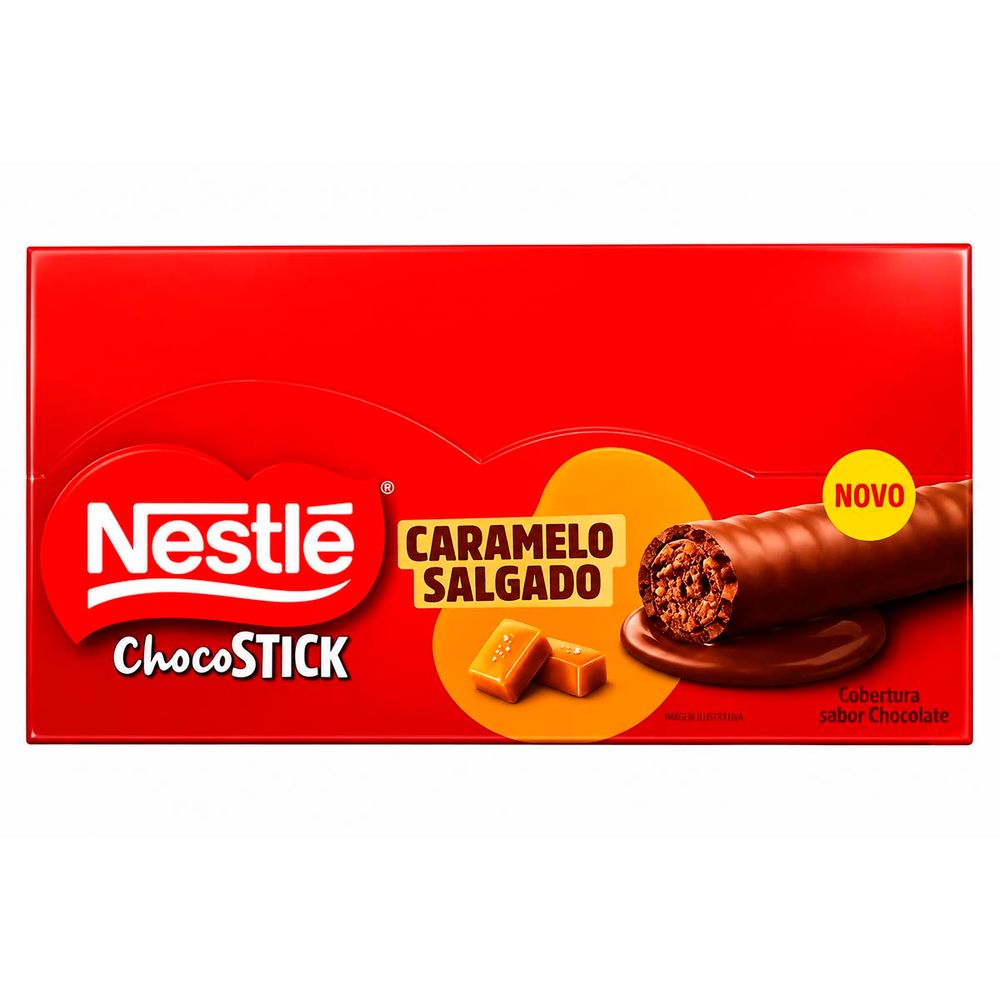 Chocolate Nestle Choco Stick Caramelo Salgado com 12 unidades-2-